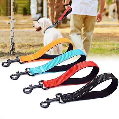 Dog Leash 25cm Dogs Leashes Reflective Short Leash for Mediu