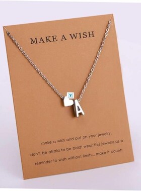 Initial 26 Letter Necklace Heart Necklaces Women Girl
