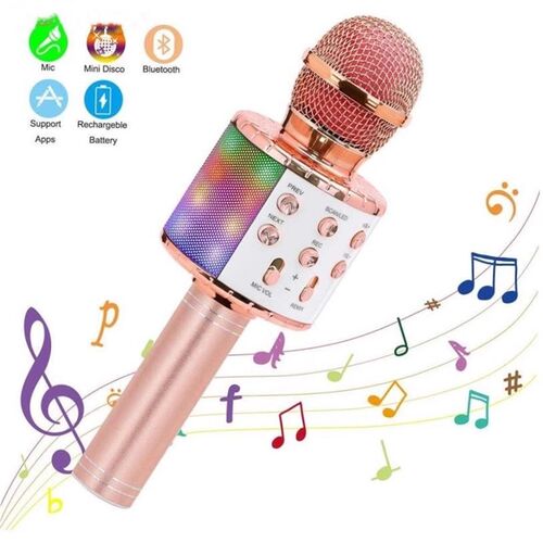 Wireless Karaoke Microphone Bluetooth Handheld Portable Spea