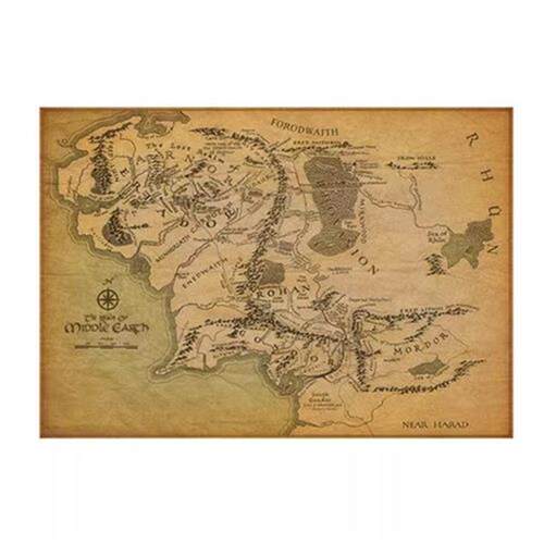 High Quality Vintage World Map Detailed Antique Wall Chart R