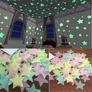 Dark Fluorescen Stars Luminous ers Wall The Glow 50pcs