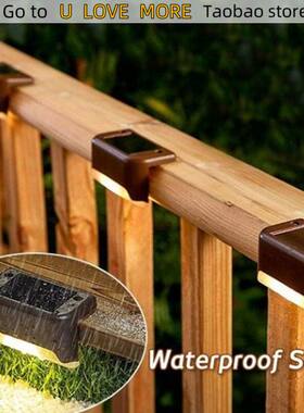 Warm White LED Solar Lamp Path Stair Outdoor Garden Lights W