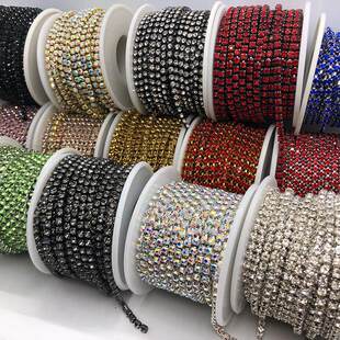 DIY Rhinestone Crystal Cup Strass Chain Stone Sew Glass