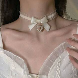 Collar Lolitas Handmade Women Lace Cute Vintage Heart