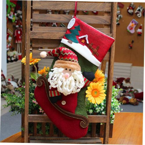Christmas decorationtree stocking gift goodie bag 圣诞袜