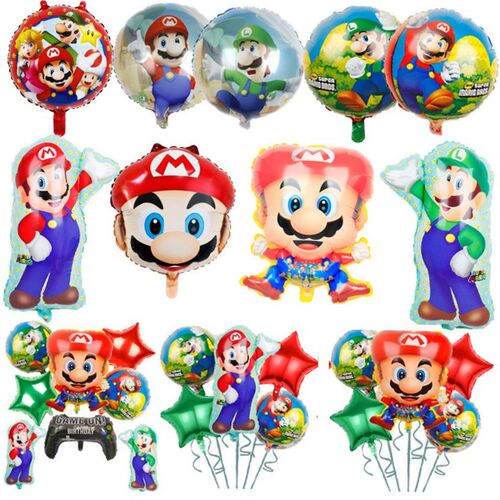 Balloon Set Mario Luigi Game Theme Birthday Party Decoration