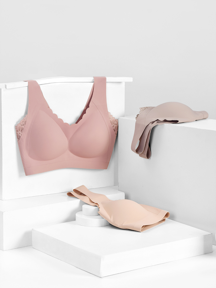 浪漫春天无痕内衣女无尺码薄款运动背心小胸聚拢无钢圈睡眠文胸罩