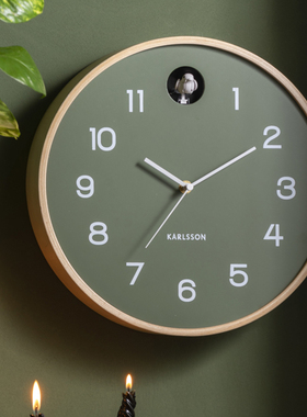 荷兰KARLSSON布谷鸟报时挂钟31.5cm进口创意北欧简约现代客厅时钟