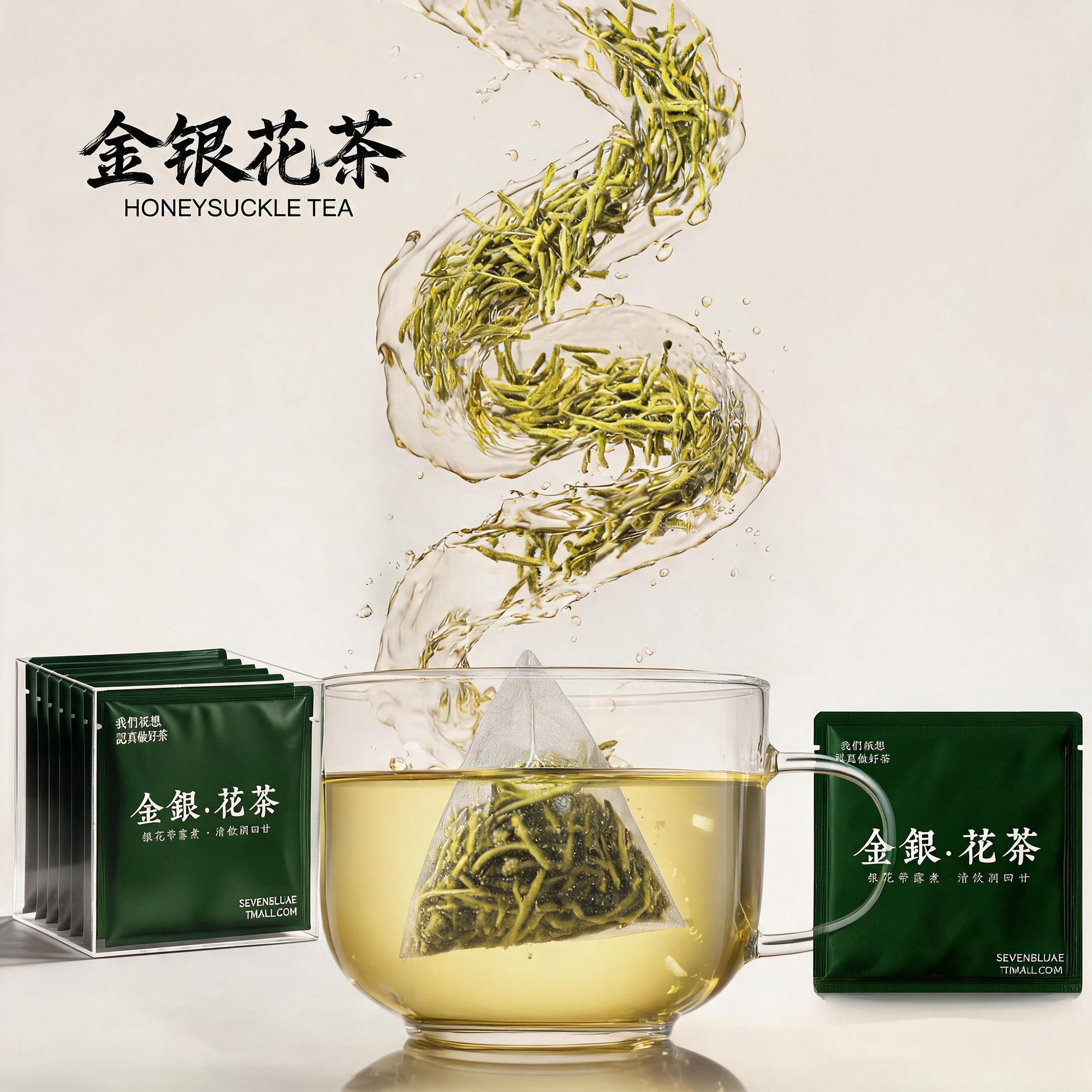 金银花茶干火降去清凉河南封丘干叶泡水茶养花草生三角茶小包袋泡