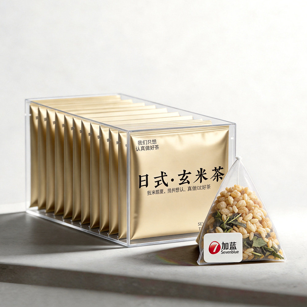日式玄米茶日本三角包茶包料理店图片