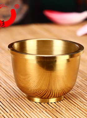 纯铜佛前关公财神供水杯