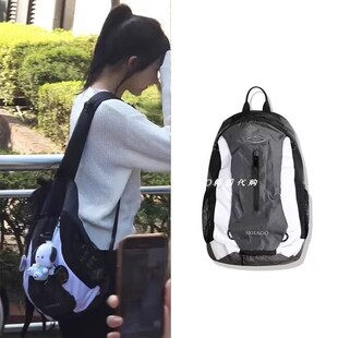 韩国代购 NOIAGO 官网正品 newjeans金玟池Minji同款撞色双肩书包