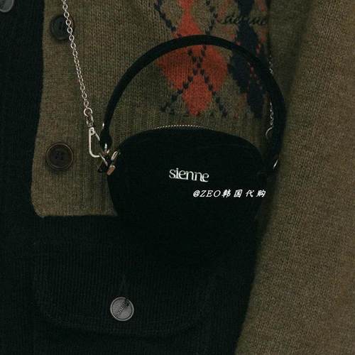 Sienne韩国代购爱心天鹅绒迷你包