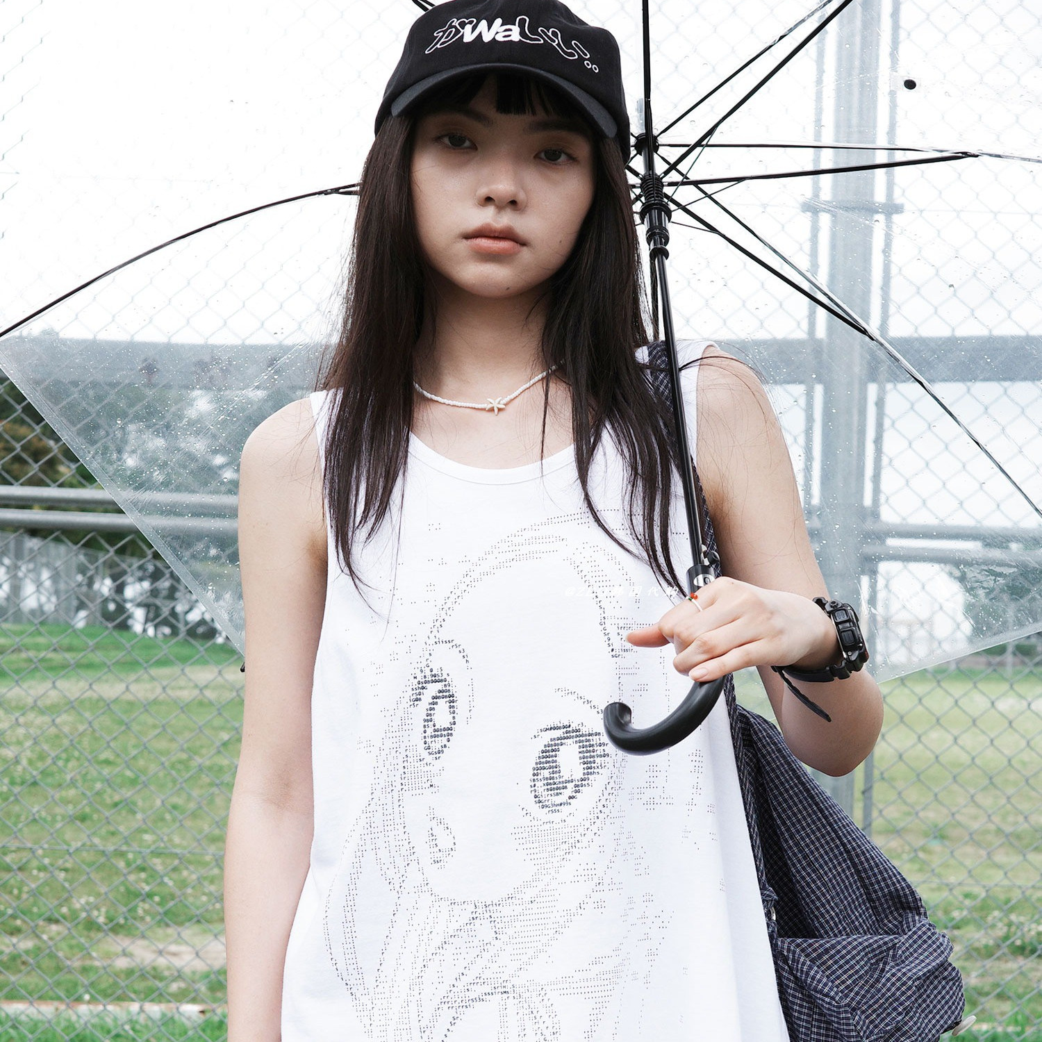 韩国代购卡通印花无袖T恤背心裙