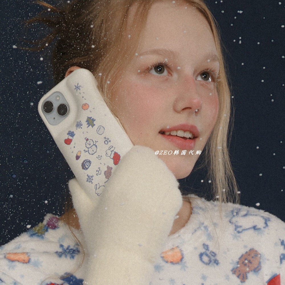 韩国代购musemood雪人气垫手机壳