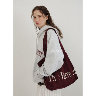 韩国代购 ins小众设计 The Barnnet 标志帆布包 简约环保购物袋