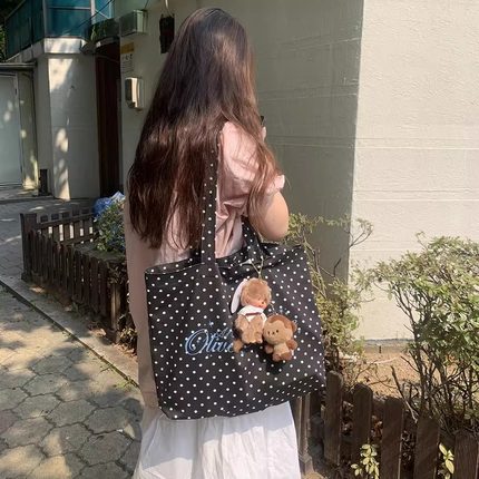 ZEO 韩国代购 olivet 小众ins风 时尚简约休闲环保购物袋手提布包