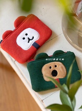 韩国代购 dinotaeng 柿子椒熊Quokka&BOBO小卡片包 零钱收纳小袋