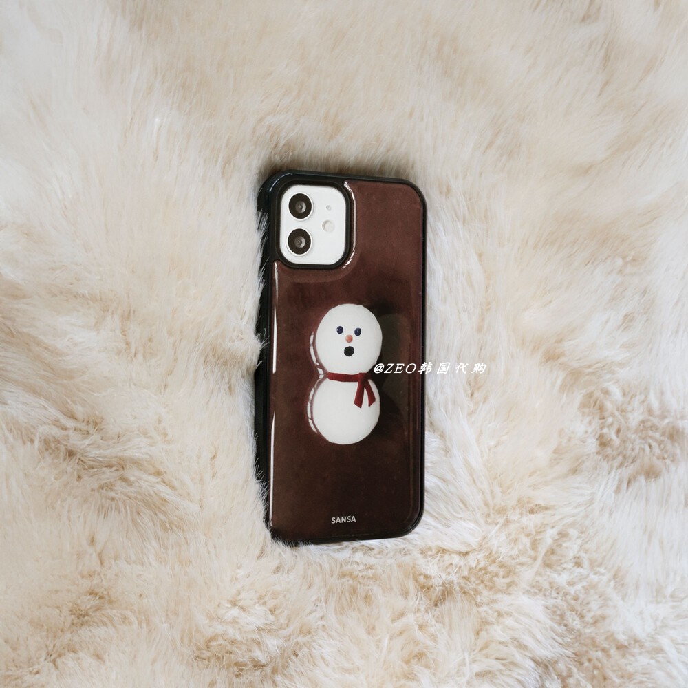 韩国代购sansa雪人红豆粥手机壳