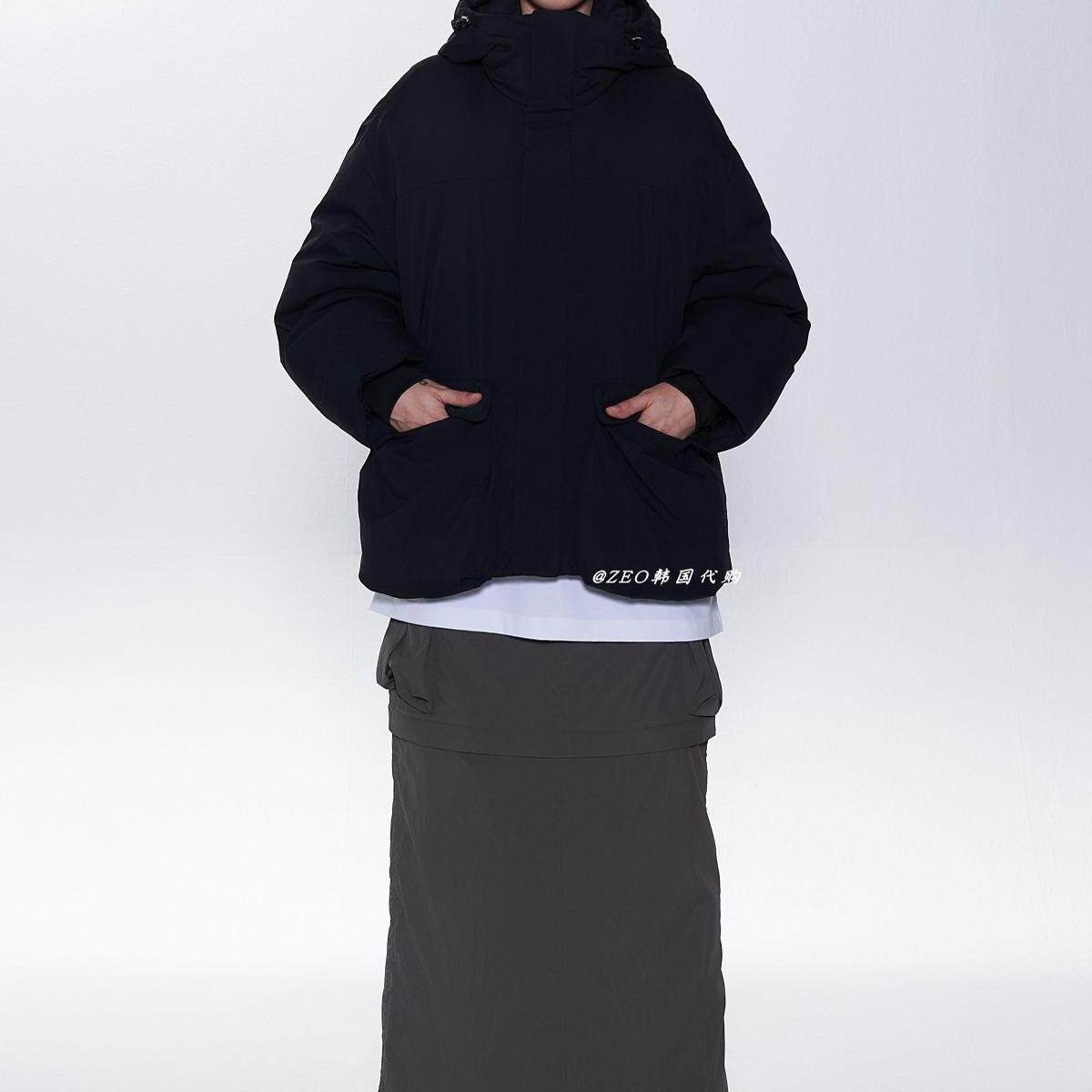 限时特价 韩国代购 NERDY 男女同款 时尚保暖 百搭连帽休闲羽绒服