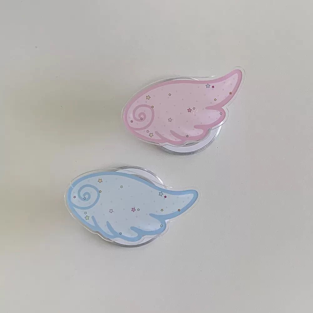 韩国代购翅膀亚克力磁吸手机支架