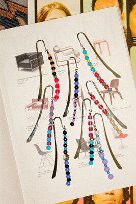 韩国代购ins风小众设计串珠书签