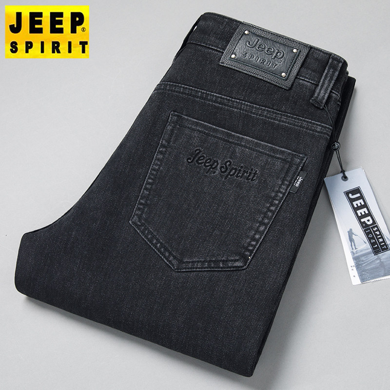 Jeep吉普秋冬厚款高端牛仔裤牛仔裤
