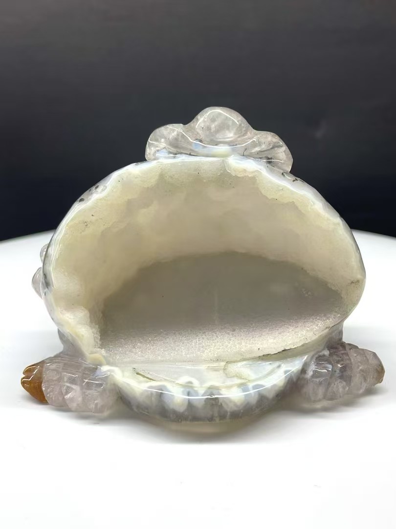 天然水晶原石打磨工艺品家居灵性摆件紫水晶雕刻奇石金蟾摆件玛瑙
