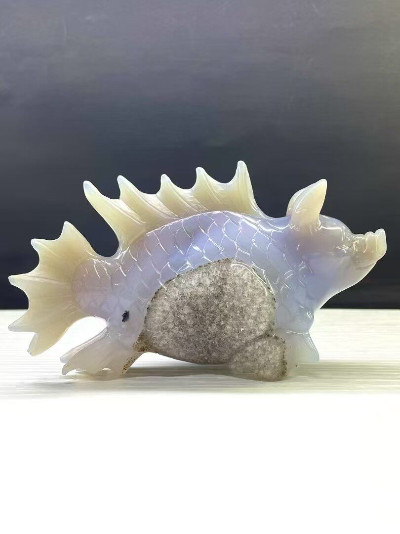 天然水晶原石打磨工艺品家居装饰摆件玛瑙雕刻猪摆件礼物