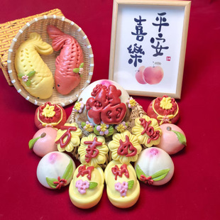 传统手工制作 胶东花饽饽 马年年货 花饽饽面食礼盒送礼