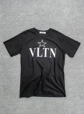 2026新款短袖圆领针织春夏季T恤女打底衫纽扣条纹洋气修身上黑色