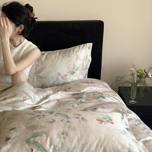 南通原织味纺织品有限公司100s高支全棉四件套 贡缎长绒棉田园