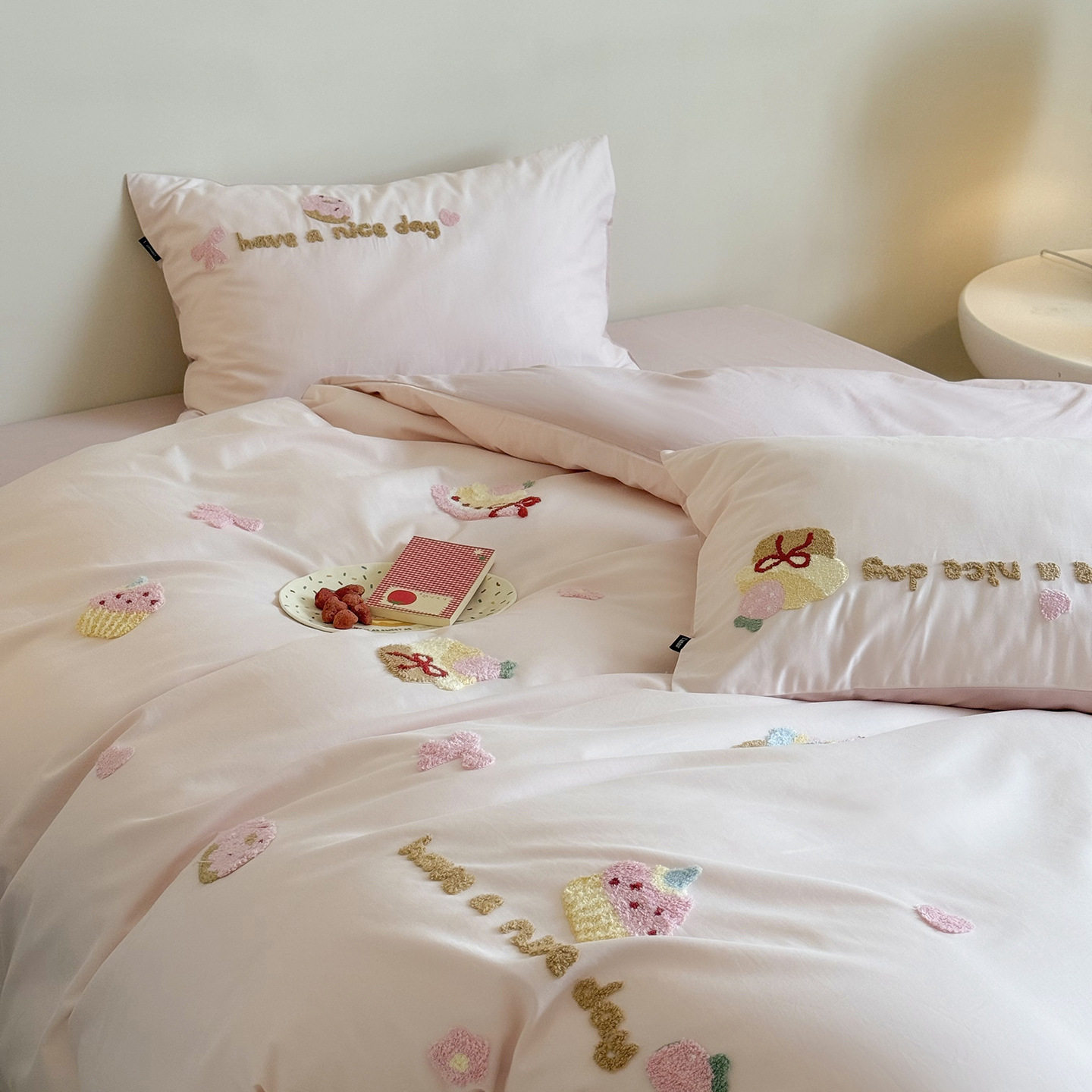 海门区静月庭纺织品厂卡通100s长绒棉全棉加厚磨毛四件套床单