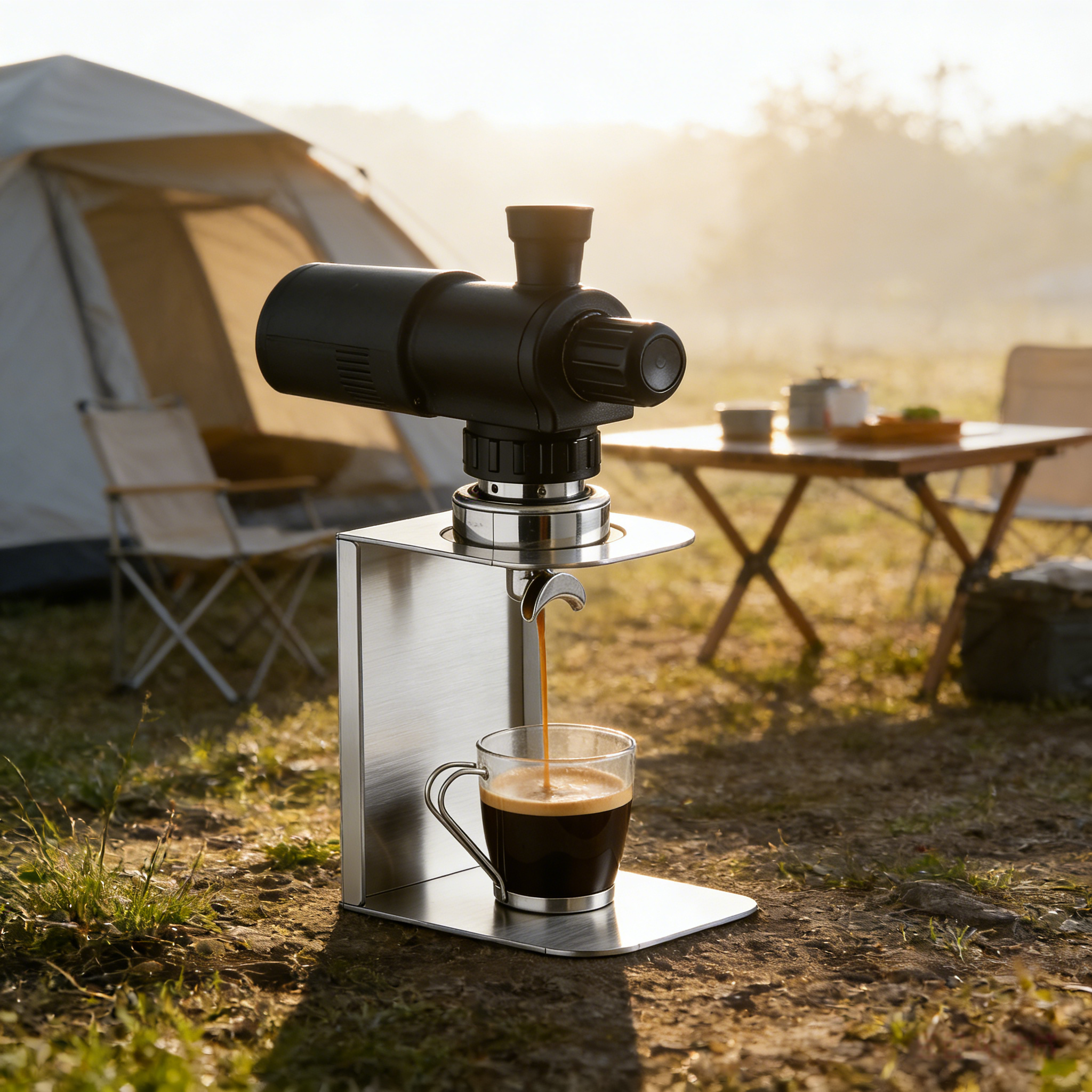 气动咖啡机支架置物架便携式