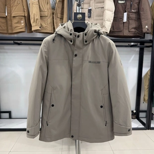 级 千元 羽绒服中长连帽可拆卸皮草内胆加厚保暖外套4Y147 H家