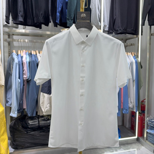 夏季 衬衫 短袖 商务休闲翻领透气丝滑垂坠免打理男2W021A H系剪