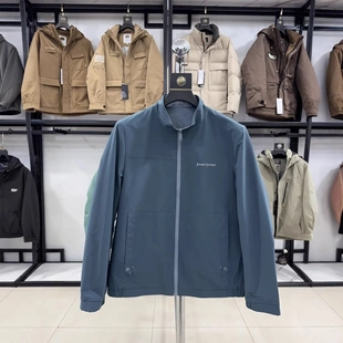 【H家】双面穿!男立领夹克外套春秋商务休闲适中百搭茄克1Y363A