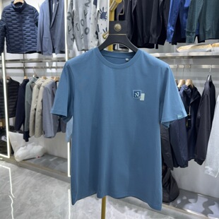 H系剪 圆领短袖 专柜余单 男士 T恤透气百搭凉感防晒2W048A 夏季