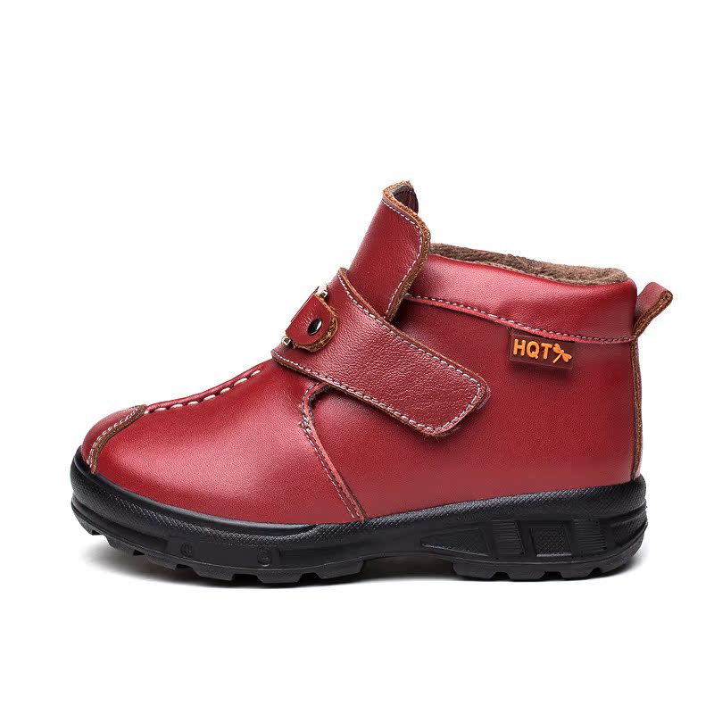 Chaussures hiver enfant en cuir REDDRAGONFLY ronde suture de voiture - semelle fond composite - Ref 1043906 Image 3