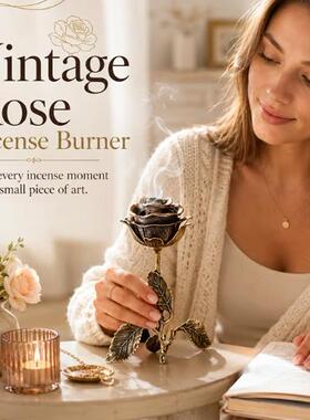 跨境新品Antique Rose-Scented Incense Burner复古玫瑰香炉