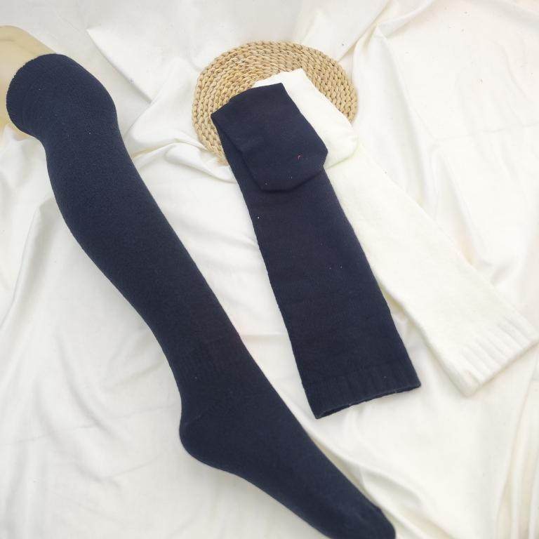 日系冬季黑白高筒加厚袜筒软绵绵太湖绒保暖过膝长筒袜女,女士内衣/男士内衣/家居服,长筒袜,淘宝优惠券,粉丝福利购,淘宝优惠卷