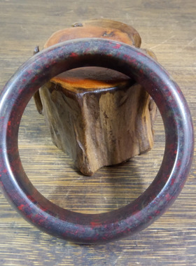 10375号 新疆哈密红伊丁陨石手镯 有磁性 圈口58.5mm