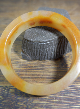 10064号 新疆克拉玛依金丝玉轮胎手镯 圈口61mm