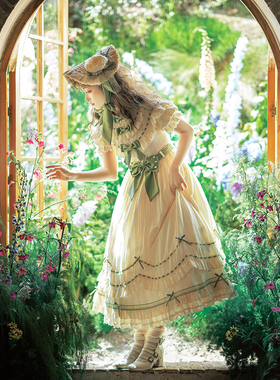 柠檬清唱曲lolita原创 山谷百合OP 优雅铃兰大裙摆洛丽塔 现货