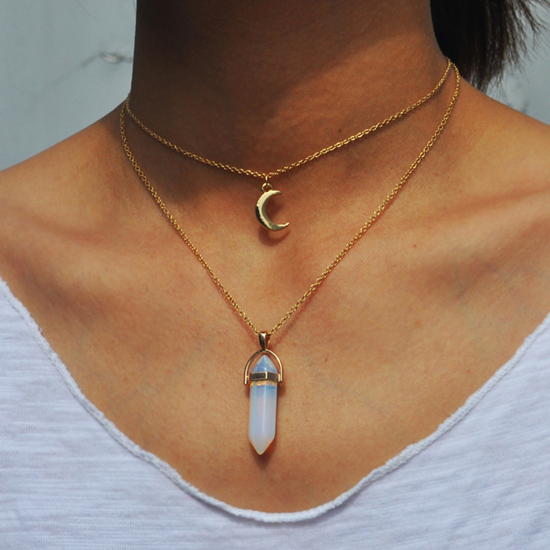 非洲风项链手工原石水晶贝壳项链