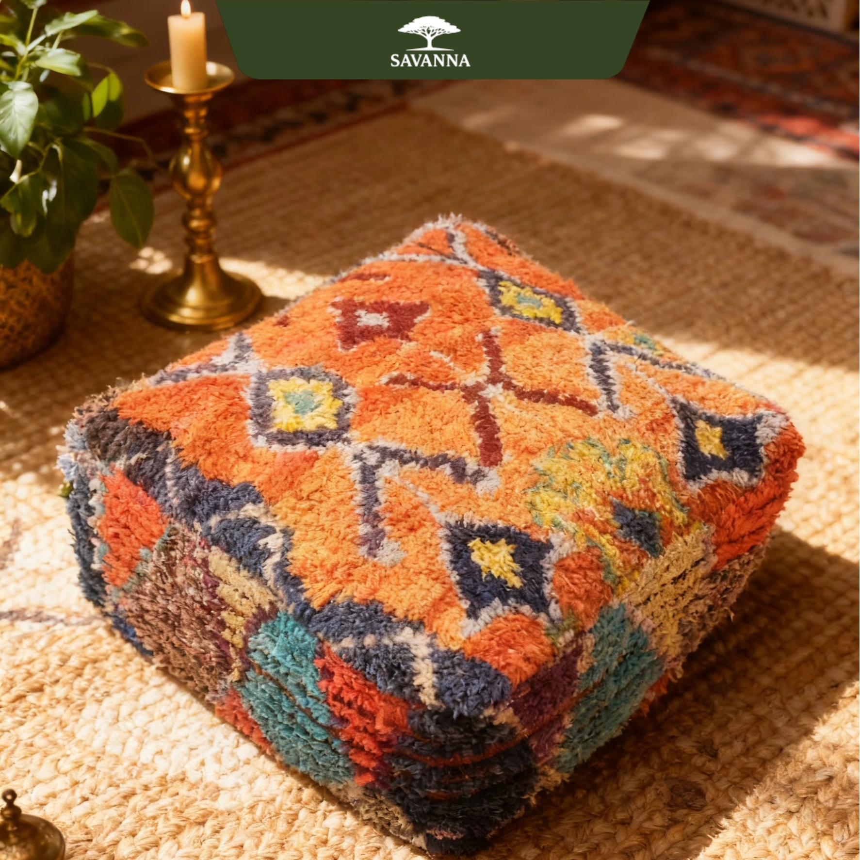 摩洛哥编织棉坐墩套蒲团