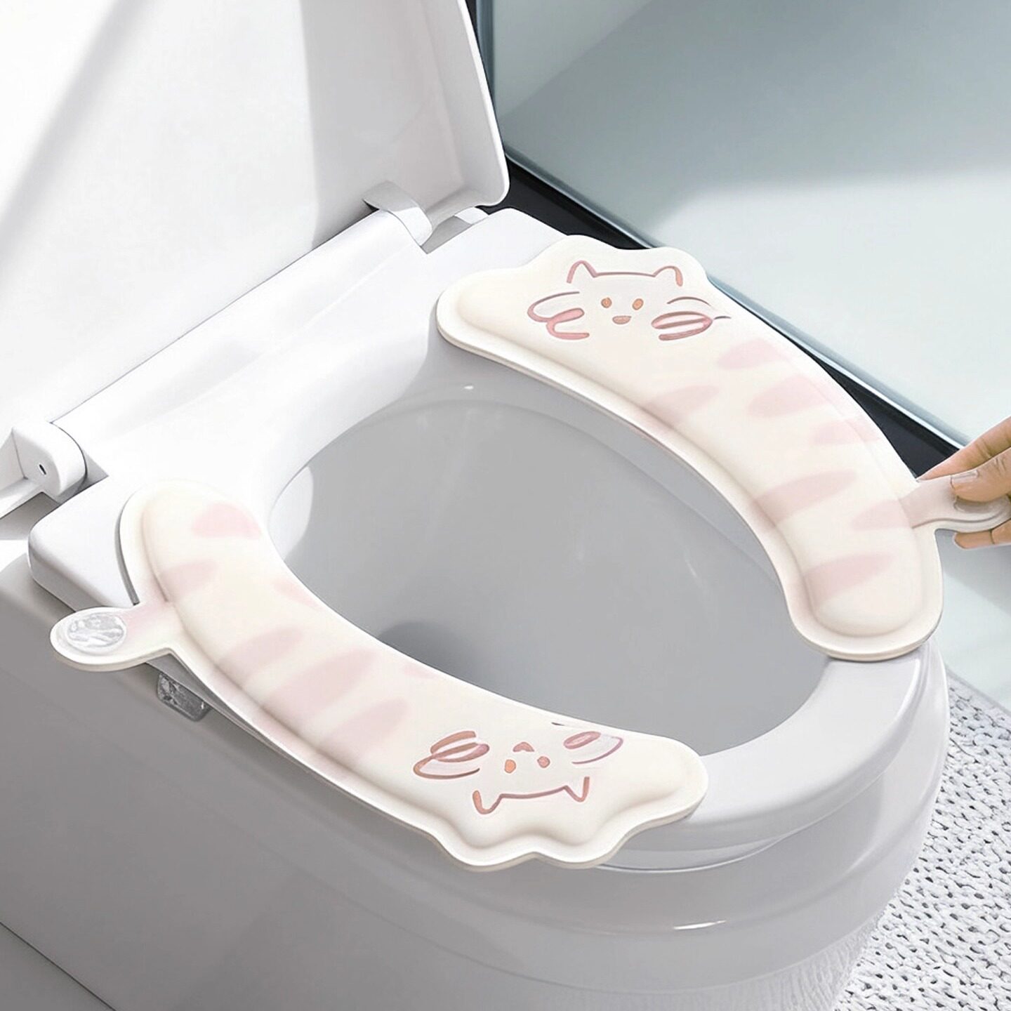 四季通用防水马桶垫马桶坐垫家用卫生间粘贴式免洗坐便圈加厚保暖