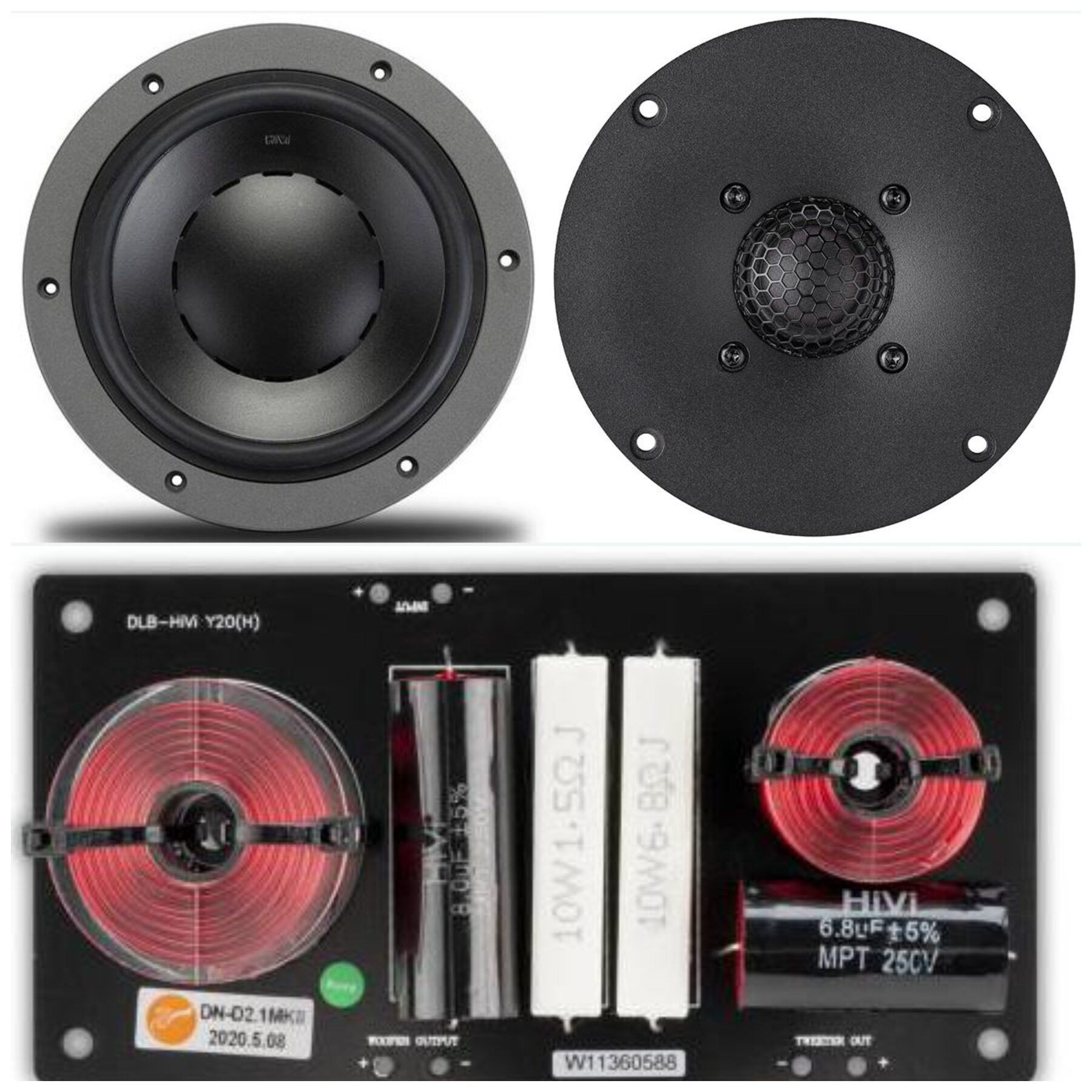 惠威D6.8MKII/ STQ260NB/DN-D2.1MKII二分频HiFi书架音箱喇叭套件