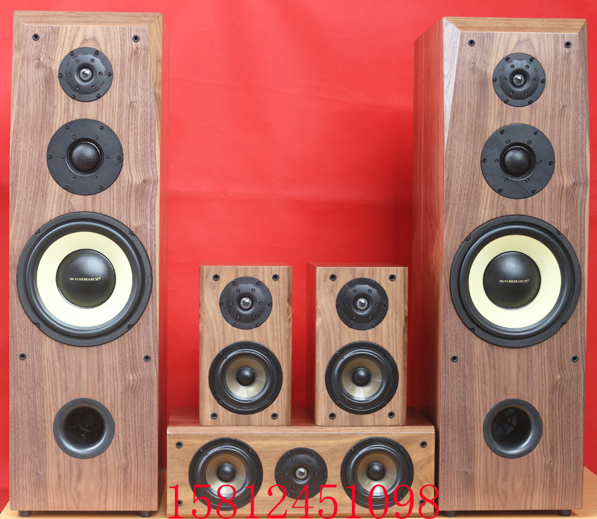 此音箱采用惠威原厂喇叭组装而成 ,主箱低音是用惠威SK10,中音是惠威DMB-A，高音是用惠威SS1II.分频器是惠威DN-B3.1，环绕和中置低音是惠威MY5+，高音是惠威SS1II搭配而成,适合发烧友的家庭影院。
