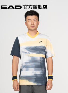HEAD海德2024男子舒适透气运动T恤网球服 TOPSPIN T-Shirt Men